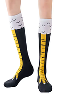 Шкарпетки високі унісекс з 3D принтом курячі лапки (висота 36 см)