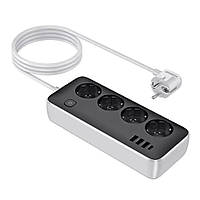 Фільтр живлення Hoco AC21 2500W 3хU-4хP-1хC 2 м Black