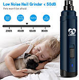 Різак для кігтів домашніх тварин гриндер триммер Casfuy АКБ 600mAh, синій, фото 4