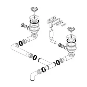 Євросифон з переливом Blanco 227 570 для кухонної гранітної мийки (Німеччина) в наявності