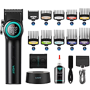 Тример із насадками VGR V-001 10 в 1 бездротова акумуляторна машинка для стриження волосся й бороди