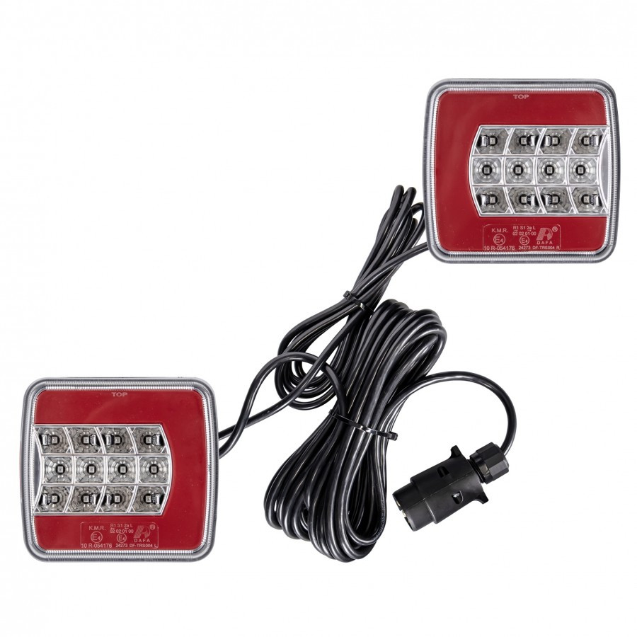 Ліхтарі на причіп задні світлодіодні KAMAR L1852-B 25х2 LED з дротом 7,5 м і вилкою 7 PIN, фото 1