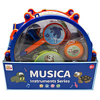 Дитячий набір музичних інструментів SF8122ABC, барабан, дудка, маракас