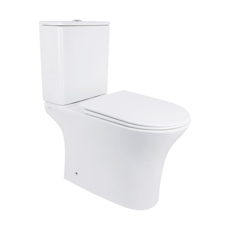 Унітаз-компакт Qtap Presto безобідковий з сідінням Soft-close QT24221217AW, фото 1