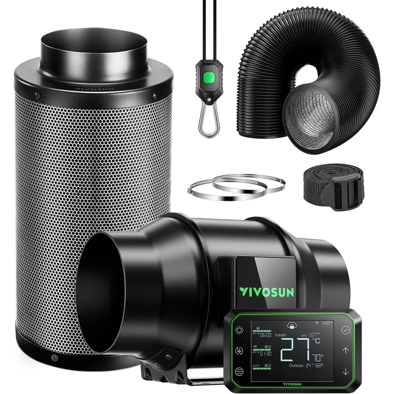 VIVOSUN PRO G6 Smart Air Filtration Kit – комплект вентиляції з фільтром