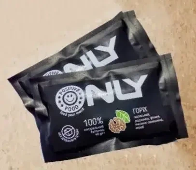 Натуральний батончик "ONLY" горіх Positive Food 40 г 2шт