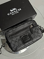 Сумка чоловіча Coach Academy Crossbody Signature Canvas чорний