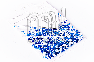 Конфетті Lilly Beaute для манікюру блакитний+білий №24