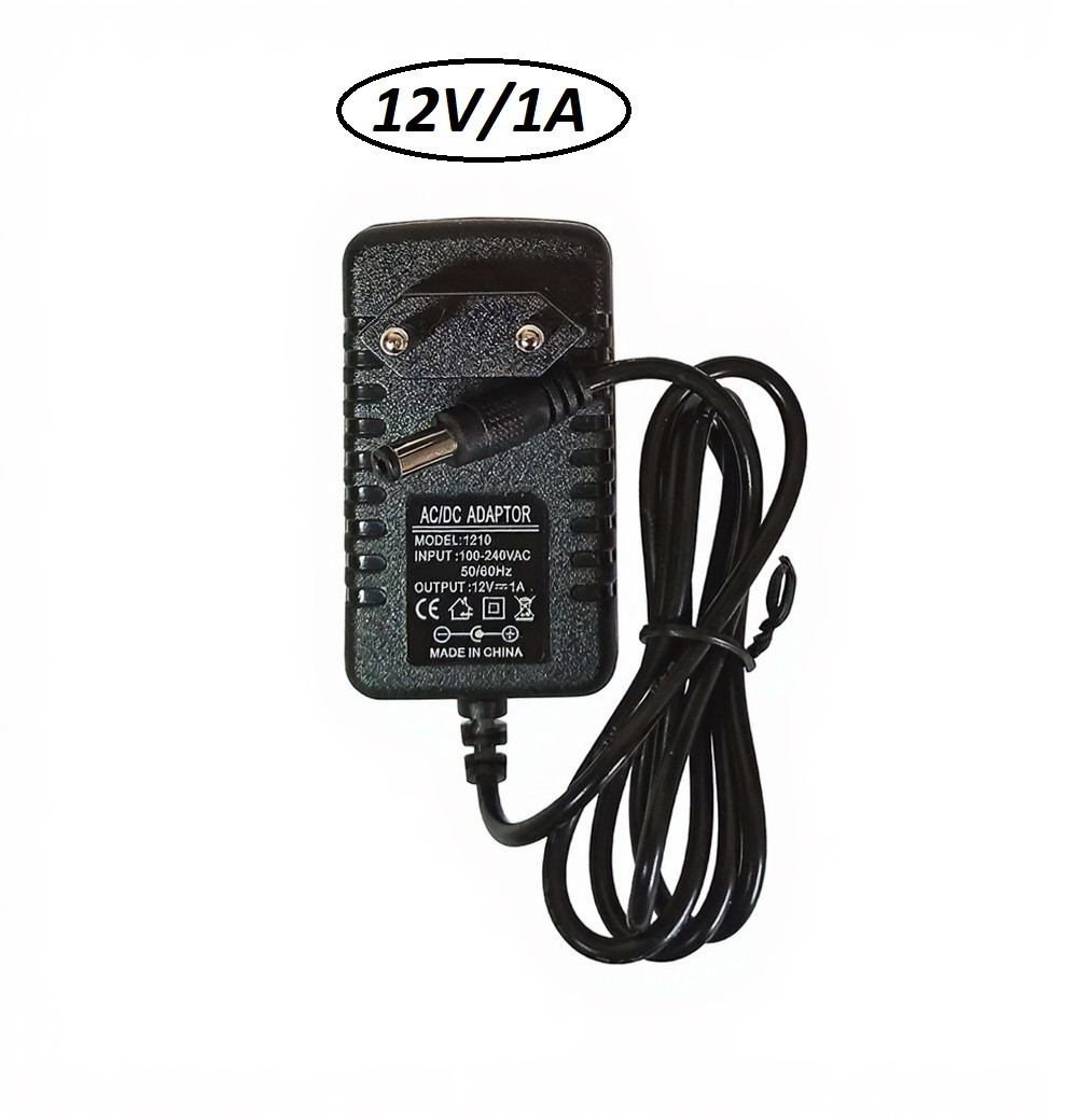 Блок живлення 12V/1A (DC 5,5mm*2,1mm), фото 1