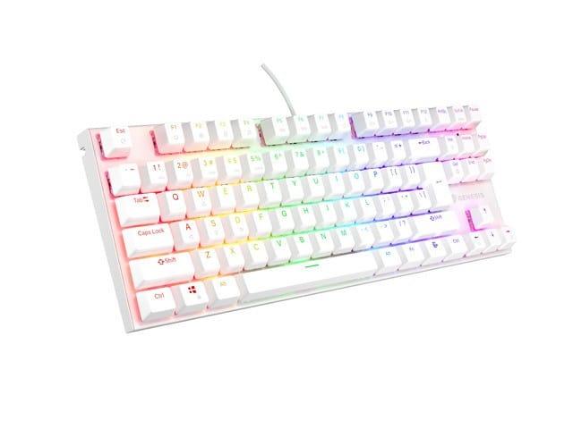Genesis Thor 303 TKL RGB White Outemu Peach Silent, фото 1