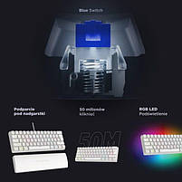 Rampage PLOWERK60 Blue Switch White, фото 4