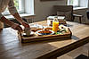 Таця піднос кухонний дерев'яний з ручками і бортиками для сніданку в ліжко "Вінігрет", фото 4
