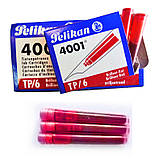 Капсули PELIKAN 4001 червоні, 1 уп/ 6 капсул 4х38х7мм, фото 2