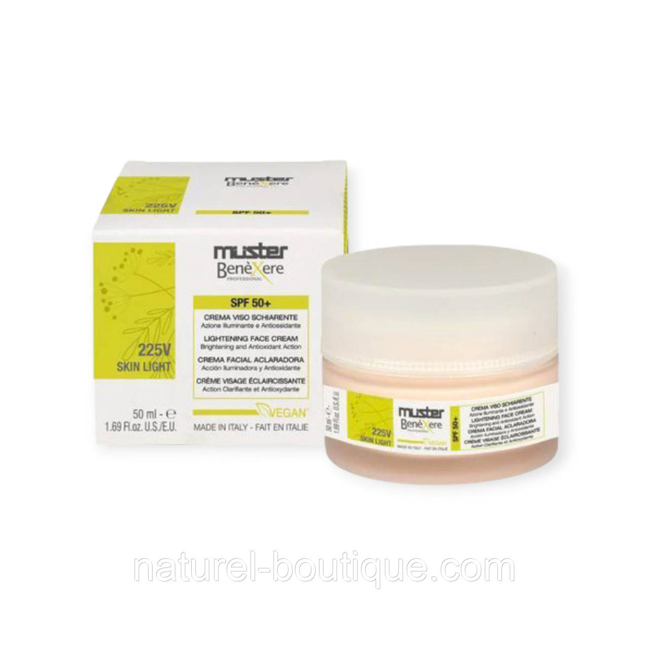 Крем для обличчя Muster Benexere 225V Lightening просвітлювальний з SPF50+ 50 мл, фото 1