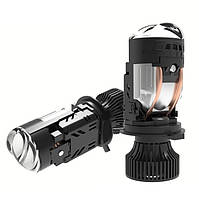 Лампа LED Міні Лінзи H4 D35мм 90/170w 10000/18000Lm 6000K 3570+3570 Chips 12v Canbus шторка "M01W"