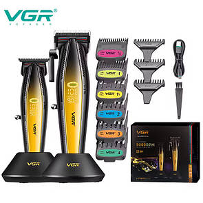 Комплект VGR 2 в 1 V-270&V-992 GOLD, машинка для стриження та тример