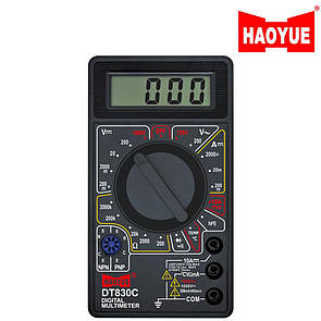 Мультиметр HAOYUE DT830C black, 9V, щупи, термопара