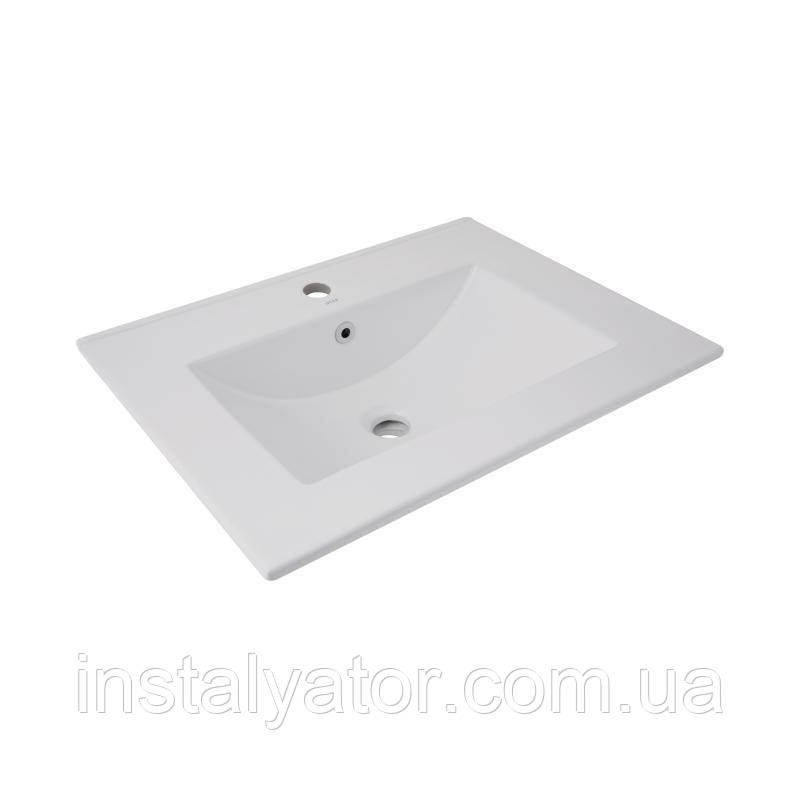 Qtap Albatross Раковина врізна прямокутна без донного клапана 600х460х180 мм White, фото 1