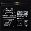 Акумулятор Wimpex WX1292 12 В і ємністю 9.2 А·год для резервного та автономного живлення, фото 2