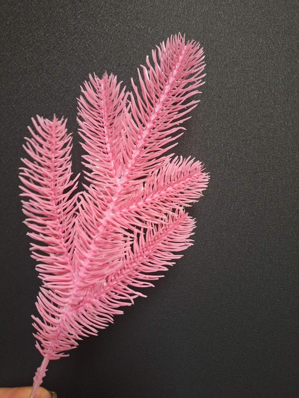 Гілка ялинки рожева лита штучна  Lux 33см, фото 1