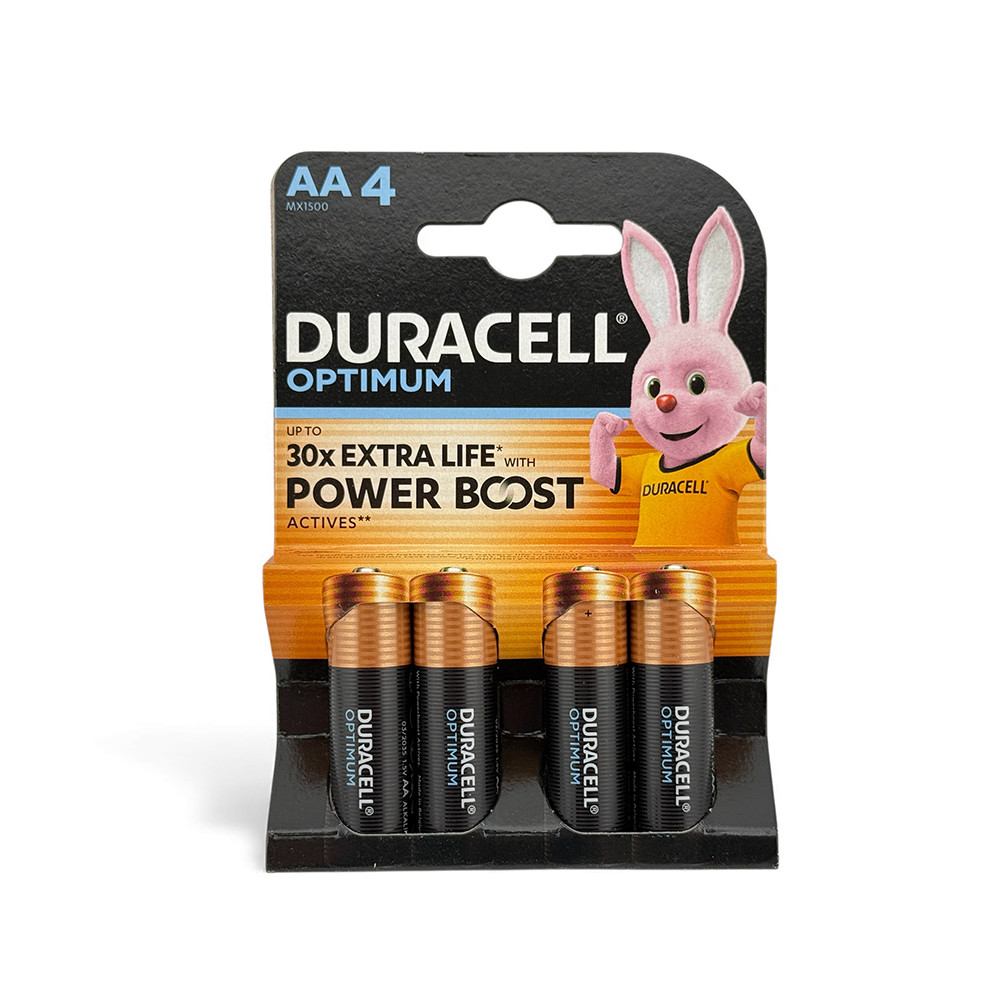 Батарейки AA / LR6 Duracell Optimum Alkaline (1.5v) 4шт., фото 1