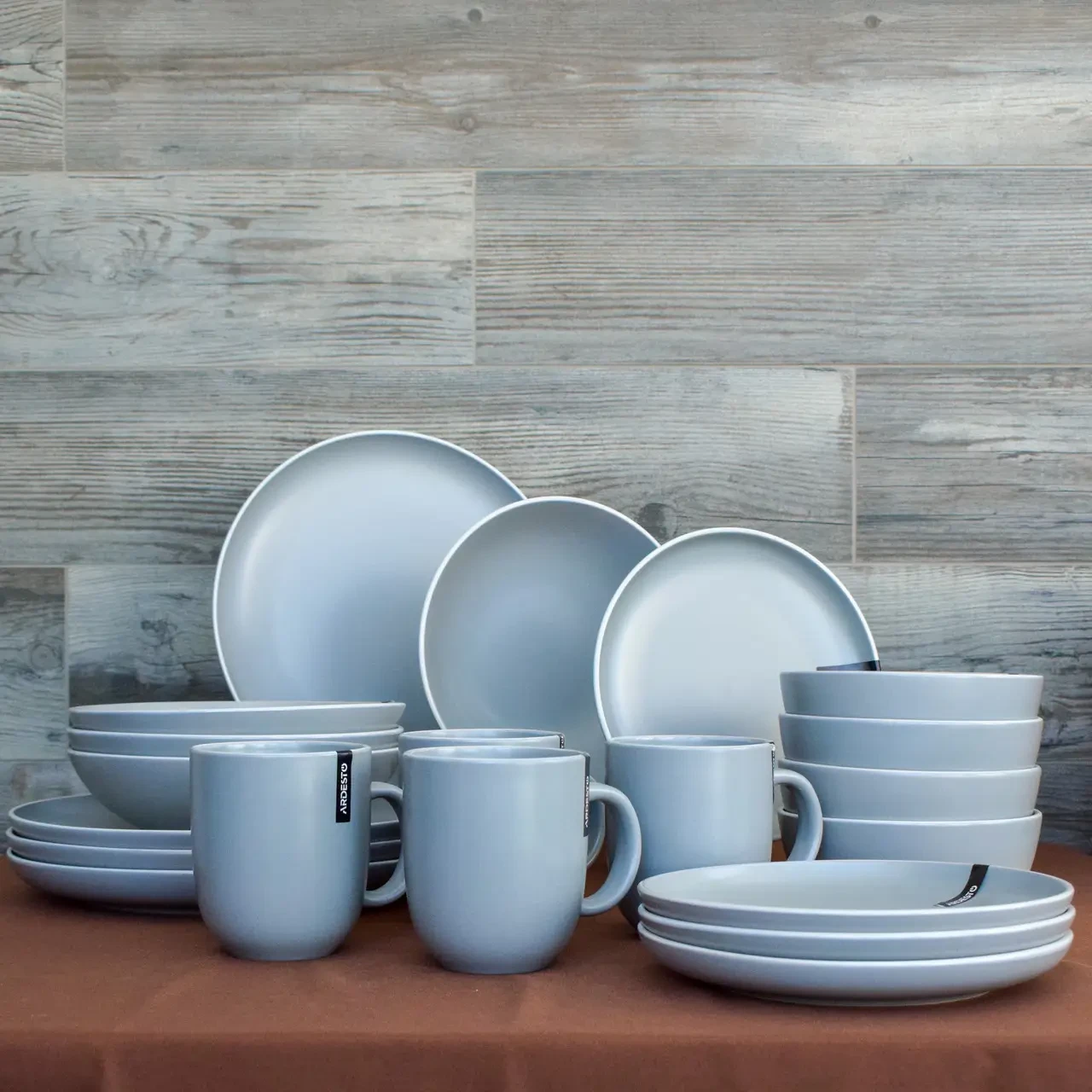 Сервіз столовий Ardesto Cremona Dusty grey 16 предметів кераміка