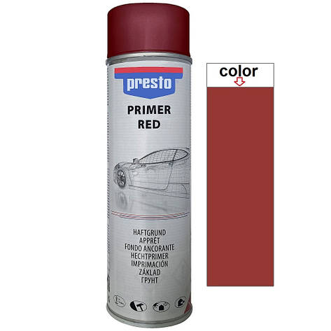 Акриловий ґрунт спрей червоно-коричневий Presto Primer Red 500мл, фото 1
