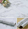 Вінілова самоклейна плівка під білий мармур для кухні та меблів, 3 м × 60 см, водостійка 2 шт., фото 7
