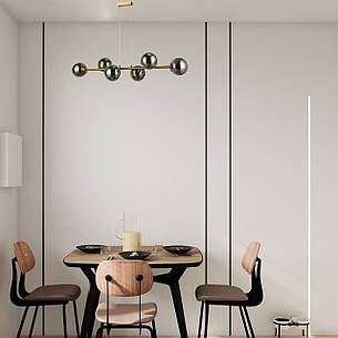 Бронзова люстра довга 115см на 6 ламп (84-1021-6 GAB+BK), фото 2