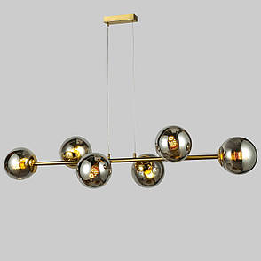 Бронзова люстра довга 115см на 6 ламп (84-1021-6 GAB+BK), фото 1