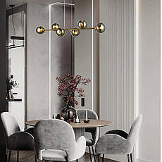 Бронзова люстра довга 115см на 6 ламп (84-1021-6 GAB+BK), фото 3