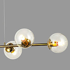 Бронзова люстра довга 115см на 6 ламп (84-1021-6 GAB+CL), фото 4