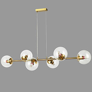 Бронзова люстра довга 115см на 6 ламп (84-1021-6 GAB+CL), фото 1