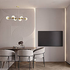 Бронзова люстра довга 115см на 6 ламп (84-1021-6 GAB+CL), фото 3