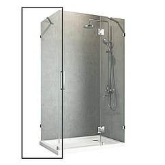 Бічна стінка до кабіни Koer SR SW04-80x200-TR-01 прозоре скло Easy Clean 10мм, хром (KR5389)