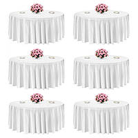 6 предм. круглых скатертей, 3352 мм, защитная пленка для скатертей, не мягкого, полиэстерового скатерть, которую можно стирать в Vevor