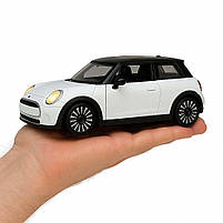 Іграшкова машинка Автопром MINI Cooper біла 1:28 — металева модель зі світлом і звуком, 13,5 см, арт. 68739-1, фото 6