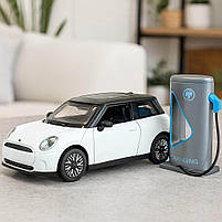 Іграшкова машинка Автопром MINI Cooper біла 1:28 — металева модель зі світлом і звуком, 13,5 см, арт. 68739-1, фото 7