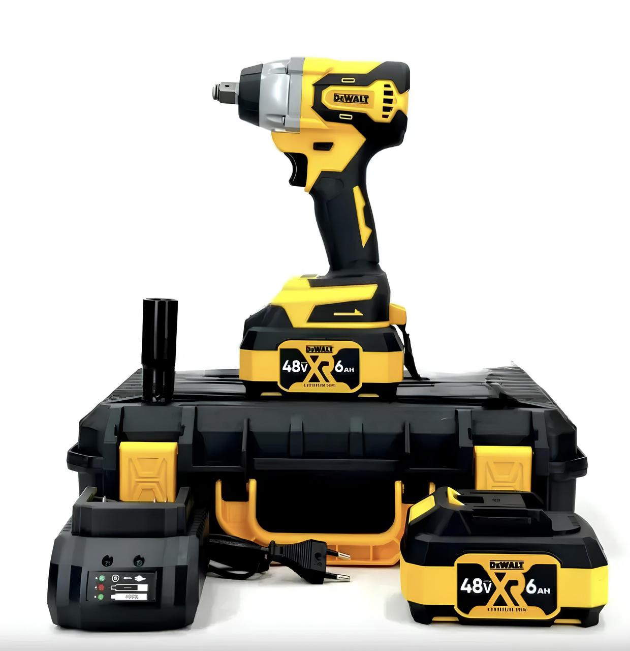 Гайковерт акумуляторний DeWalt  850 Нм (48V, 6AH) Безщітковий потужний ударний гайковерт Девольт mm, фото 1
