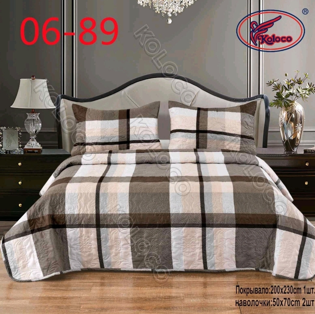 Покривало стьобане з наволочкою мод 121/5, фото 1