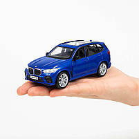 Іграшкова машинка Автопром BMW X5M 1:32 — металева, світло і звук, інерційна, синя, арт. 68497-2, фото 8