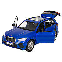 Іграшкова машинка Автопром BMW X5M 1:32 — металева, світло і звук, інерційна, синя, арт. 68497-2, фото 6