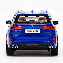 Іграшкова машинка Автопром BMW X5M 1:32 — металева, світло і звук, інерційна, синя, арт. 68497-2, фото 5