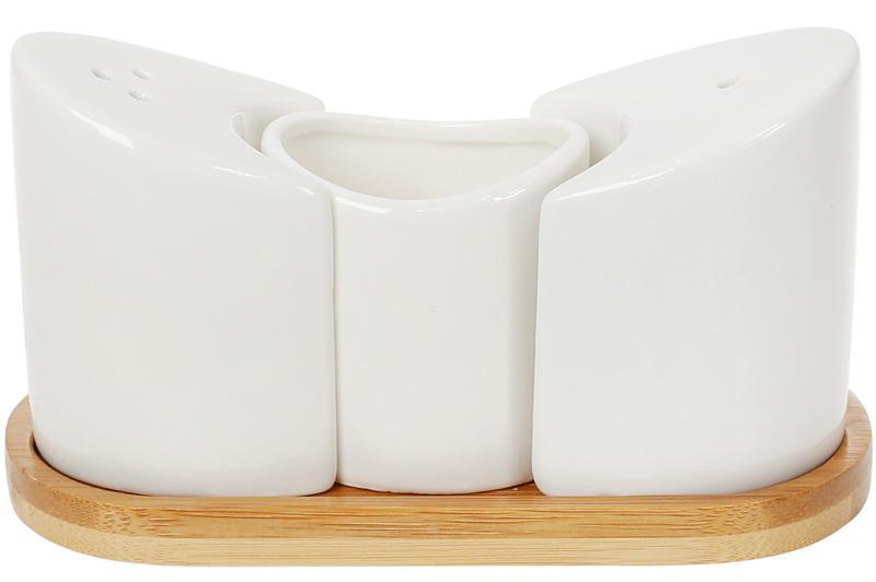 Набір для спецій Nouvelle Home Фьюжн 12.5х5.8х7.5см, сіль/перець і підставка для зубочисток, фото 1