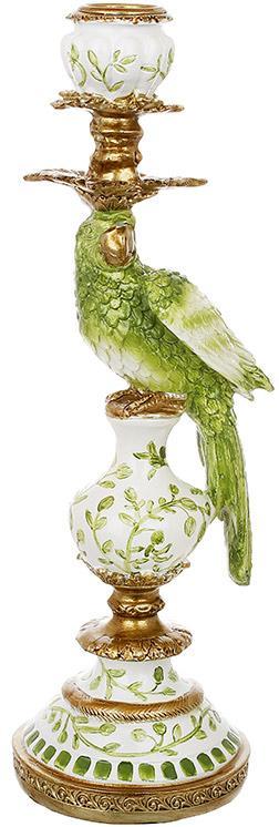 Свічник камінний "Папуга" 28см, для правої сторони, полістоун, фото 1