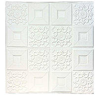 Самоклеюча декоративна 3D панель Loft Expert Аракал білий 700x700x5 мм