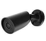 IP-Камера дротова Ajax BulletCam, 8мп, 4мм, Poe, True WDR, IP 65, ІЧ 35м, аудіо, кут огляду 75°до 85°, вулична, чорна, фото 2