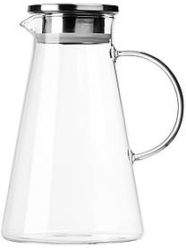 Глечик з кришкою ARDESTO 1800мл, боросилікатне скло, нержавіюча сталь, прозорий