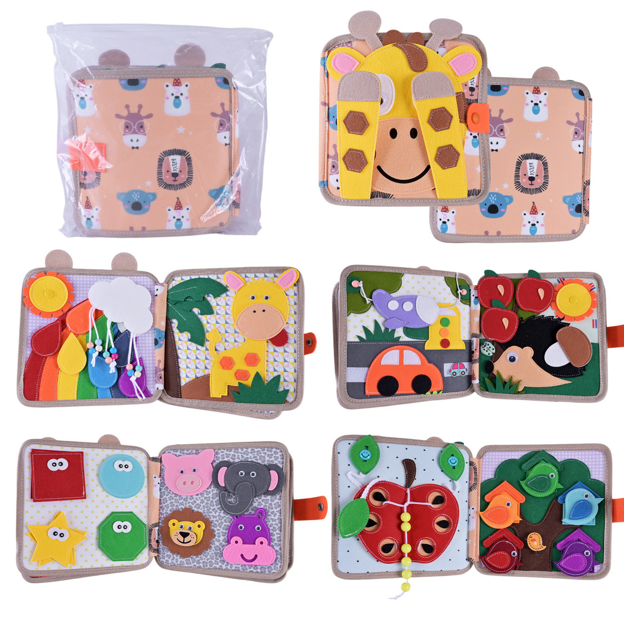 Книга м'яка тактильна 432-24, пакет 20*20*7 см., фото 1