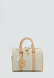 Dior Groove Medium Bag in Beige/White Jacquard with Gold, фото 3